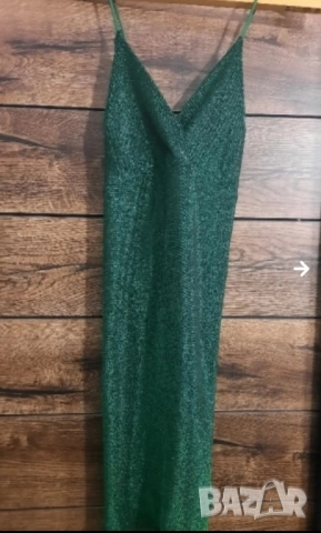 Страхотна рокля от зелено ламе
