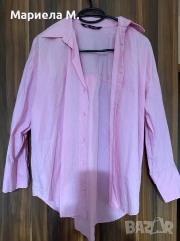 Zara памучна oversize риза, XS