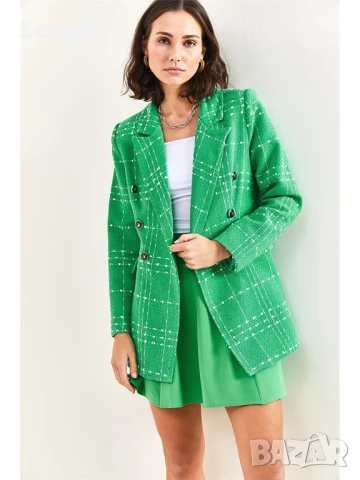 Зелено сако от букле