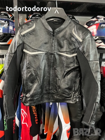 Кожено мото яке PROBIKER PRX-10 ,50-М,протектори,перфектно, снимка 1