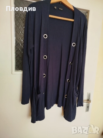 Тъмносиня жилетка хл размер , снимка 2 - Жилетки - 52287655