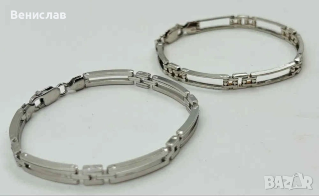 Италианска сребърна гривна 925 проба, снимка 2 - Гривни - 51856884