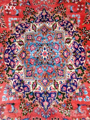 Ръчно тъкан вълнен килим.Ирански.Антика за ценители., снимка 4 - Килими - 52257601