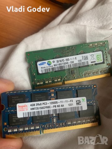 Рам памет за лаптоп DDR3  PC3 12800s 1600Mhz, снимка 1 - RAM памет - 31518470