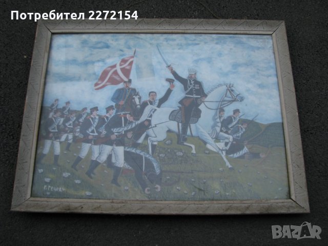 Картина Генерал Скобелев, снимка 2 - Антикварни и старинни предмети - 31778039