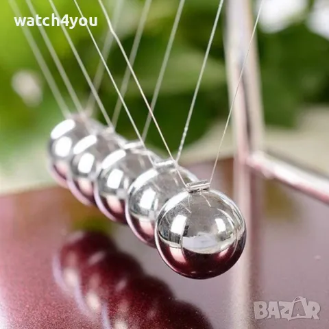 НОВА ЛЮЛКА НА НЮТОН. ЛЮЛКАТА НА НЮТОН. БЛЪСКАЩИ ТОПЧЕТА. ПЕРПЕТУУМ МОБИЛЕ.МАХАЛОТО НА НЮТОН NEWTON, снимка 9 - Декорация за дома - 44320063