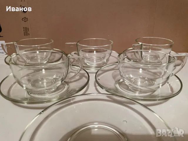 Стъклен сервиз с маркировка, снимка 2 - Сервизи - 47727470