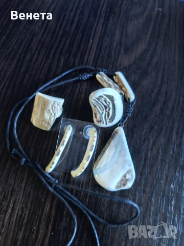 Комплекти от кост от рог-handmade, снимка 7 - Бижутерийни комплекти - 51837150