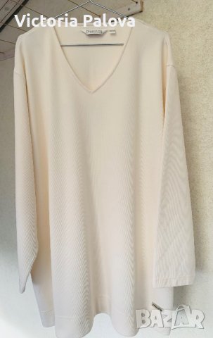 Голяма кремава блуза DONNA LISA BY BORGELT, снимка 8 - Блузи с дълъг ръкав и пуловери - 39341415