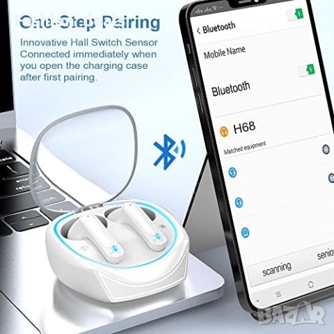 Нови Безжични Слушалки Bluetooth 5.3 Умно Докосване Подарък, снимка 4 - Слушалки, hands-free - 42604682