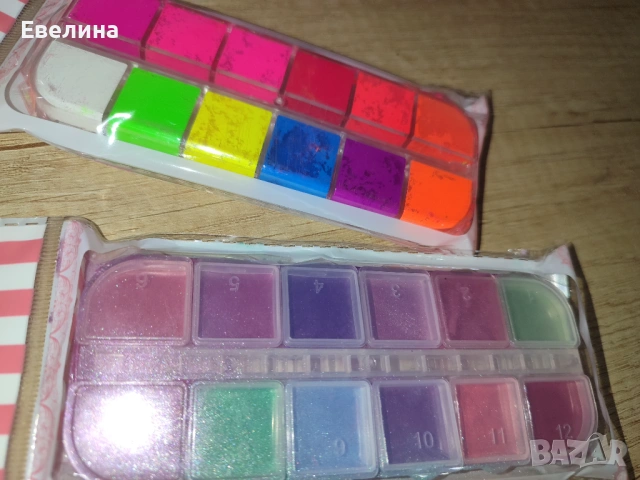 Декорация брокат за нокти в кутийка, снимка 4 - Продукти за маникюр - 44371434