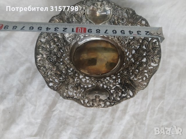 метална купа в стил арт деко, снимка 3 - Антикварни и старинни предмети - 34052807