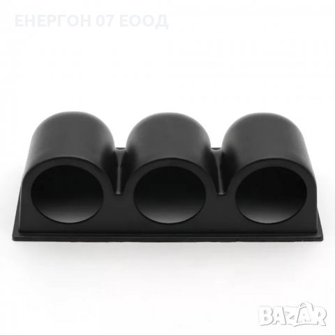 Промо ТРОЙНА Стойка за измервателни уреди 52мм за табло бустметър турб