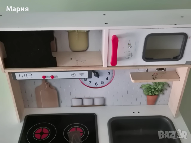 Дървена детска кухня с аксесоари, снимка 3 - Играчки за стая - 52822978