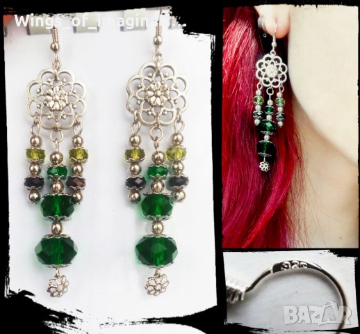 ! РАЗПРОДАЖДБА ! - Обеци ръчна изработка със сребро 925 по 4 лв., снимка 2 - Обеци - 30969963