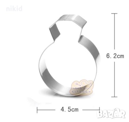 диамантен пръстен халка метална форма резец за сладки бисквитки фондан украса, снимка 3 - Форми - 18454440