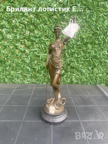 Бронзова статуетка на Темида (Богинята на правосъдието) – Sign. Mayer / Art Bronze France