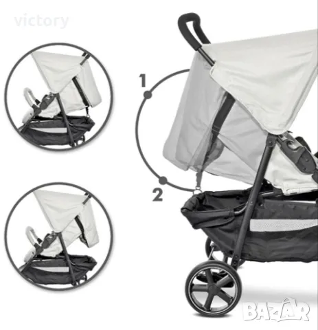 Детска лятна количка Lorelli - Rome, Grey Icy, снимка 6 - Детски колички - 50102024