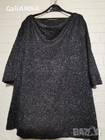 СТРАХОТНА СРЕБРИСТА ТУНИКА LAURA TORELLI 3XL, снимка 2 - Туники - 50132036