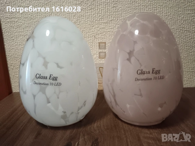 Декоративно стъклено великденско яйце със светлини., снимка 14 - Декорация за дома - 53967163