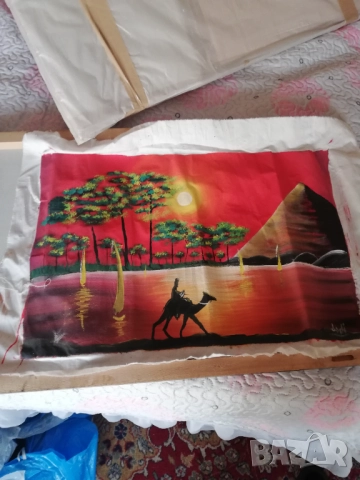 авторски картини с африкански мотиви 58/78 см., снимка 5 - Антикварни и старинни предмети - 52714337