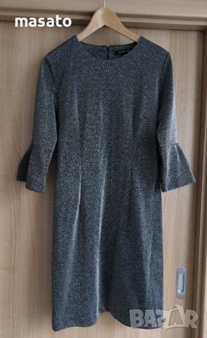 VILA JOY - сребриста рокля, снимка 4 - Рокли - 40535831