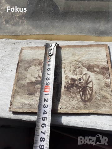 Стара военна снимка войници оръдие топ, снимка 6 - Антикварни и старинни предмети - 53339294