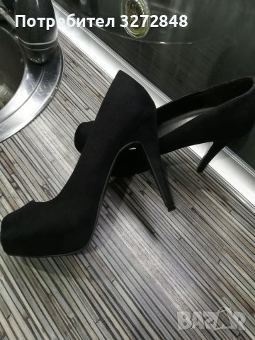 Дамски велурени обувки на висок ток Starlet, снимка 1 - Дамски обувки на ток - 37954534