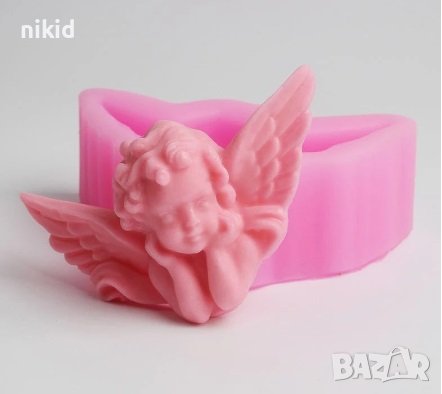 Ангел дете на лакти силиконов молд форма декорация торта фондан шоколад гипс кръщене, снимка 7 - Форми - 33315607