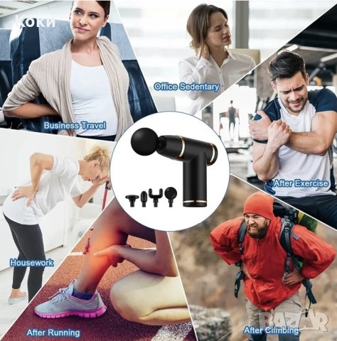 Масажор за цяло тяло тип пистолет, снимка 6 - Масажори - 44495744