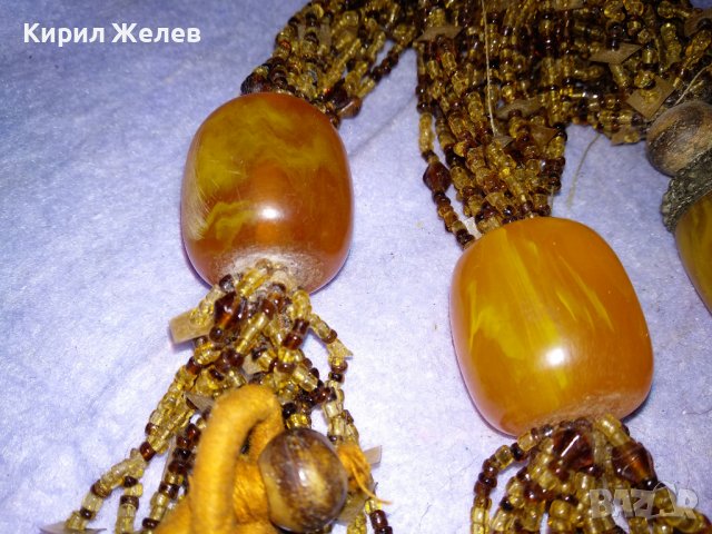 БЕРБЕРСКА ЕТНОГРАФСКА МЪНИСТЕНА ПОСРЕБРЕНА ОГЪРЛИЦА с КЕХЛИБАР МАЙСТОРСКА РЪЧНА ИЗРАБОТКА 34631, снимка 15 - Антикварни и старинни предмети - 39202195