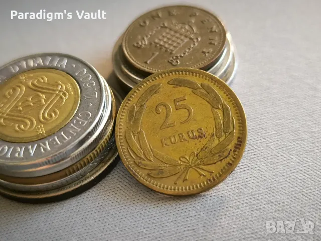 Монета - Турция - 25 куруша | 1955г.