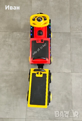 ТОП ЦЕНА!НОВО!Детски акумулаторен влак Tuti с 12V батерия,USB, снимка 6 - Коли, камиони, мотори, писти - 51100664