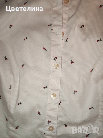 Дамска вталена риза с рози LC WAIKIKI размер 36/S цена 25,99 лв., снимка 4 - Ризи - 44706837