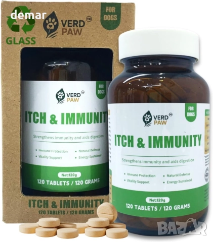 Таблетки за кучета VERD PAW Itch & Immunity - 120 таблетки / 120 грама