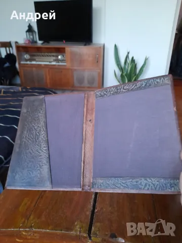 Стара кожена папка #9, снимка 4 - Други ценни предмети - 48418274