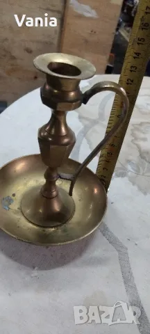 Свещник от месинг , снимка 2 - Декорация за дома - 47977718