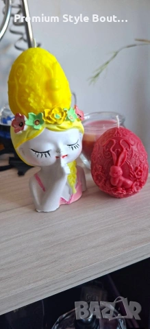 Великденски свещи яйце със зайче, снимка 14 - Декорация за дома - 54004844