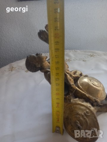 бронзова статуетка масив африкански музикант   19/1, снимка 10 - Статуетки - 44156520