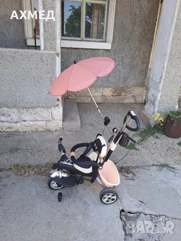 Триколка със сенник и родителски контрол, снимка 2 - Детски велосипеди, триколки и коли - 50866450