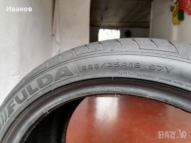 Лятна гума 265 35 18 Fulda, снимка 5 - Гуми и джанти - 40171551