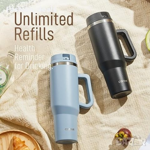 Нова CAROTE Вакуумно изолирана бутилка термос за вода неръждаема стомана 1200мл, снимка 4 - Други стоки за дома - 42428581