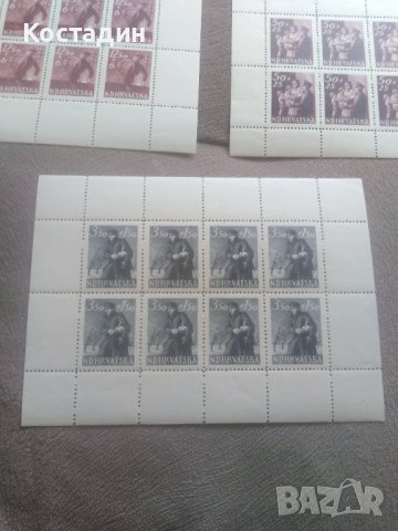 1945 пощенски марки Хърватия , снимка 4 - Филателия - 44490679
