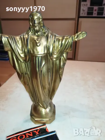 БОГ-МЕД МЕСИНГ 20Х15Х6СМ МАСИВНА ТЕЖКА ФИГУРА 2504251615, снимка 18 - Антикварни и старинни предмети - 50034730