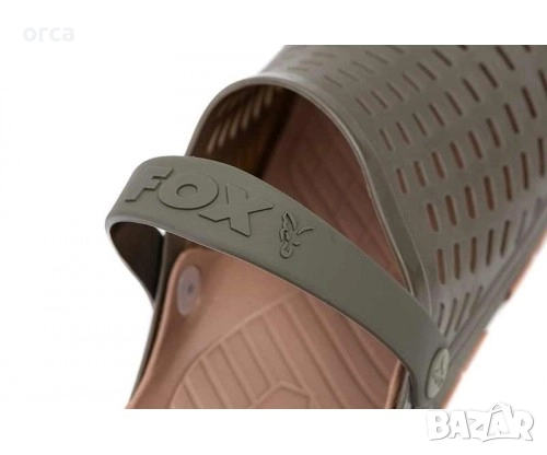 Чехли Fox Khaki Clogs удобни къмпинг обувки за риболов и излет, снимка 4 - Екипировка - 51723557