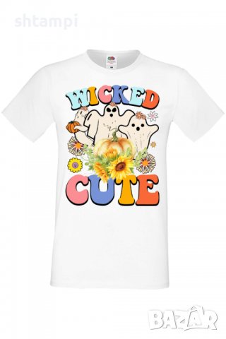 Мъжка тениска Wicked cute,Halloween,Хелоуин,Празник,Забавление,Изненада,Обичаи,, снимка 2 - Тениски - 38137678
