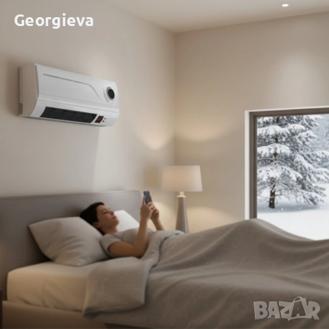 Отоплителна печка за стена Rosberg R51973A – 2000W, дистанционно управление и LED дисплей, снимка 5 - Отоплителни печки - 52585307