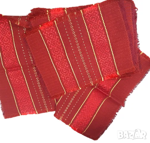 Етно, фолк комплект за сервиране - 6 кърпи и покривка - нови(16.4), снимка 2 - Антикварни и старинни предмети - 48099966