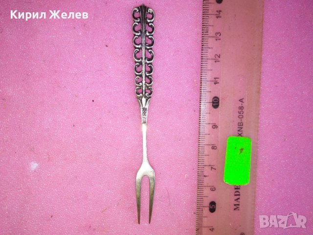 СТАРА НЕМСКА АЖУРНА КОЛЕКЦИОНЕРСКА ДЕСЕРТНА СРЕБЪРНА ВИЛИЧКА СРЕБРО 800 ПРОБА 42996, снимка 13 - Колекции - 44372704