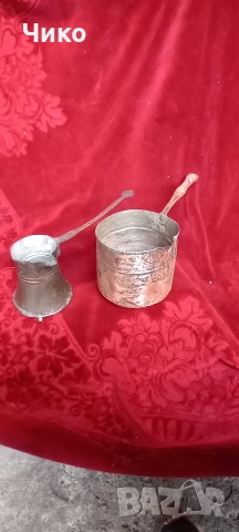 2бр стари здрави медни джезвета, снимка 13 - Антикварни и старинни предмети - 52588099